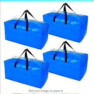 Heavy Duty Extra Large Storage Bags Blue 8 bags total Zippered